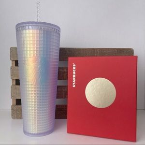 STARBUCKS Venti Soft-Touch Grid Cold Tumbler